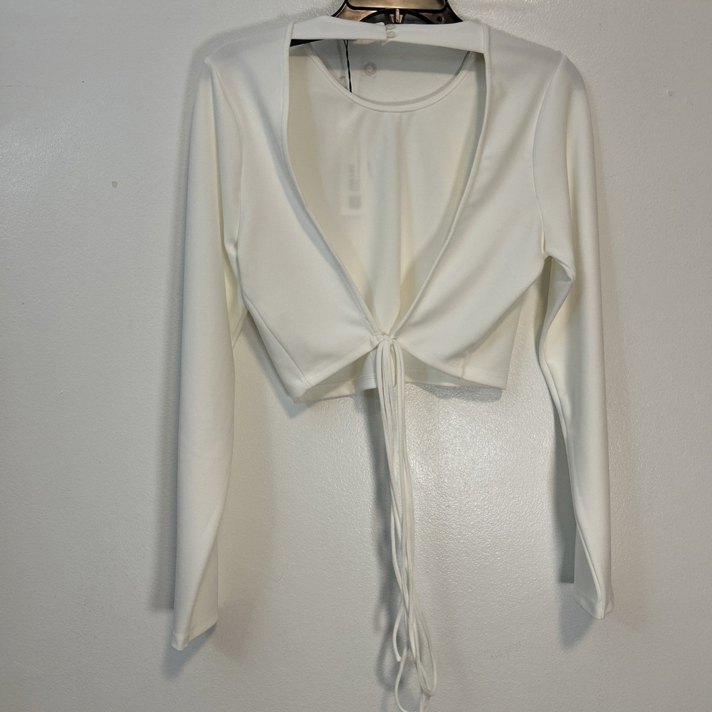 Zara Junior XL Top L Skirt Oyster White Open Back Crop Top Set Bridal 6348 - Picture 4 of 10